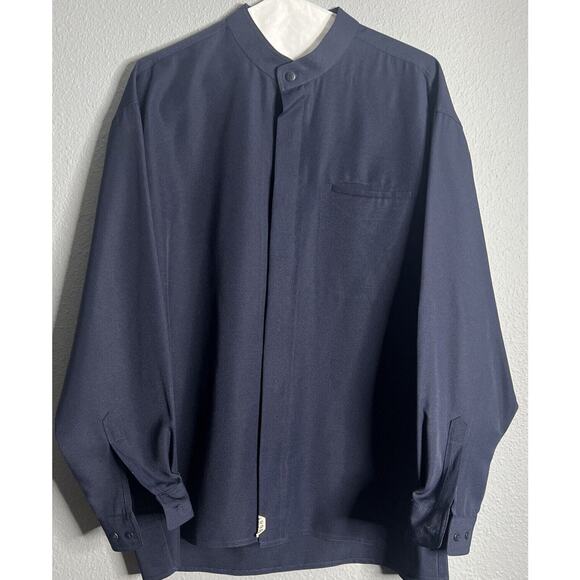 Jackie Vital Formal 2 Piece‎ Set 36 Dress Pants Size L Band Neck Hidden Buttons - Picture 2 of 16